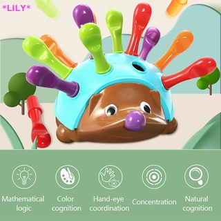 Lily 1 bộ đồ chơi giáo dục bé tập trung đào tạo câu đố đồ chơi con nhím nhỏ uuu