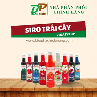 Siro Vina Syrup Chai 750ml Syrup Làm Trà Đào Trà Trái Cây Đủ Các Mùi Vị - Kho Pha Chế Bách Phúc