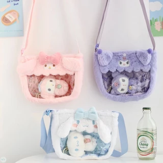 Anime Sanrio Hoạt Hình Sang Trọng Búp Bê Túi Kawali Hình Cinnamoroll Kuromi Giai Điệu Của Tôi Túi Ba Lô Thú nhồi bông Cho Bé Gái CHÚNG TÔI