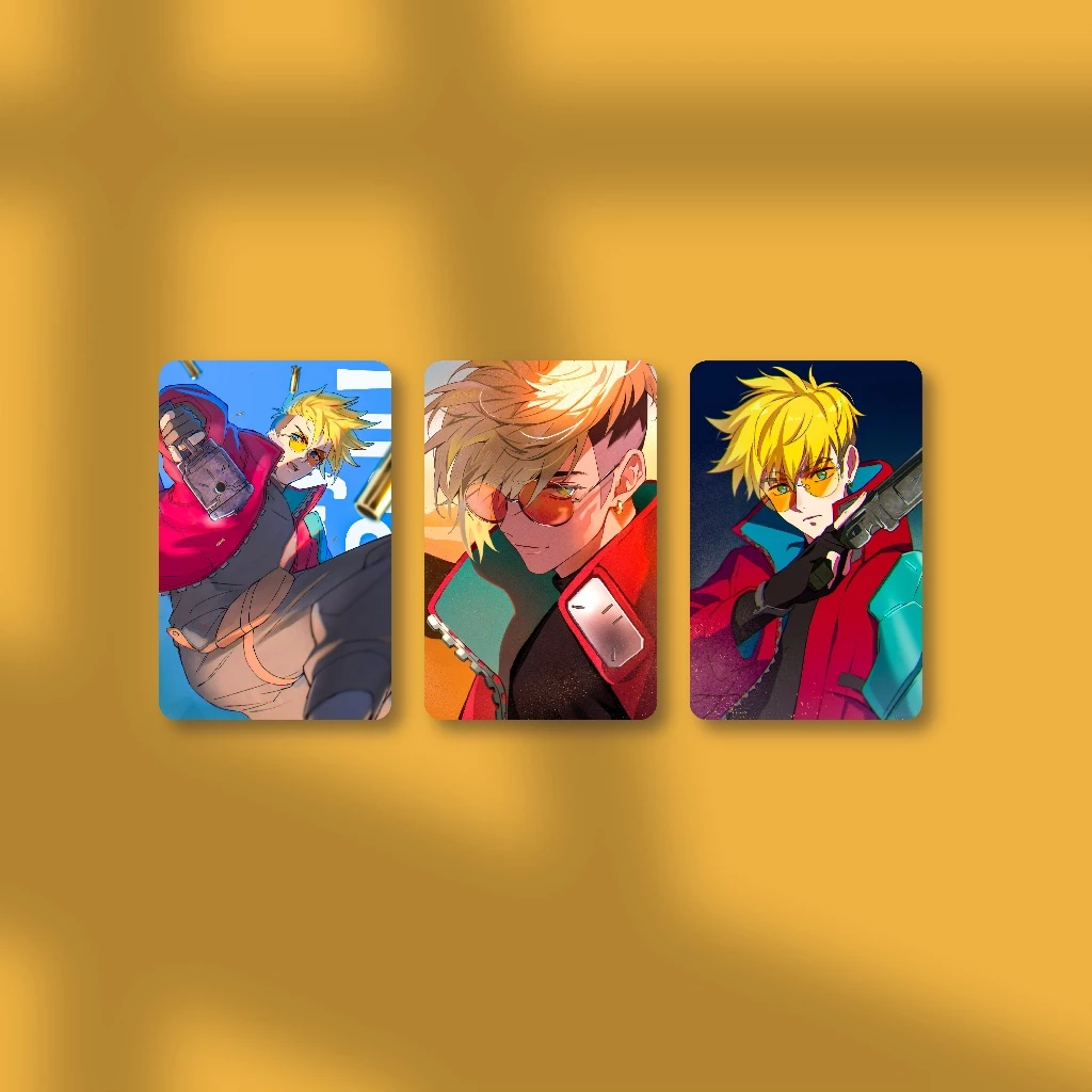 [ PHOTOCARD ] Thẻ Card Bo Góc Nhân Vật Anime Vash the Stampede Trigun Stampede - Giấy Bìa Cứng - Có Màng Cán