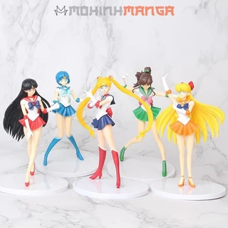 Mô hình 5 nhân vật thủy thủ mặt trăng Sailor Moon Usagi Ami Rei Makoto Minako Mamoru Setsuna Michiru Haruka Hotaru