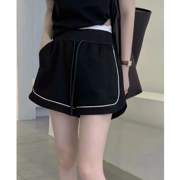 Quần Short Dáng Thể Thao Cạp Chun Phối Viền Năng Động 3 màu full size