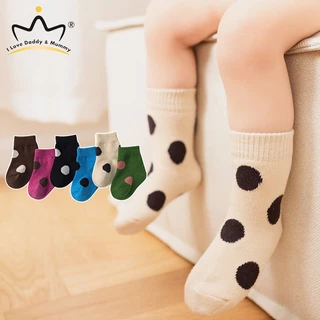 Vớ Cotton Mỏng Mềm Co Giãn Thoáng Khí In Họa Tiết Chấm Bi Dễ Thương Thời Trang Mùa Hè Cho Bé Trai Và Gái