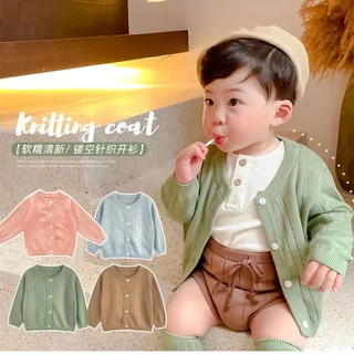 Áo Khoác Cardigan Dệt Kim Phong Cách Hàn Quốc Thời Trang Xuân Thu Xinh Xắn Cho Bé Gái