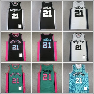 Áo Bóng Rổ Nam Thêu Số 21 Tim Duncan Jersey San Antonio Spurs