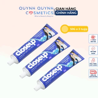 Combo 3 Kem Đánh Răng Closeup Gel Sạch Khuẩn Tinh Thể Băng Tuyết Cho Hơi Thở Thơm Mát Bất Tận 50G/Tuýp