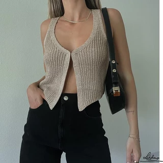 Áo Croptop Sát Nách Màu Sắc Đơn Giản Thời Trang Xuân Hè Cho Nữ