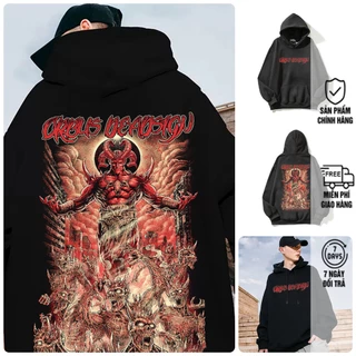 Áo Hoodie Nam Nữ SATAN, Vải Nỉ Ngoại Dầy Nón 2 Lớp Tay Bo Gân, Anam Store