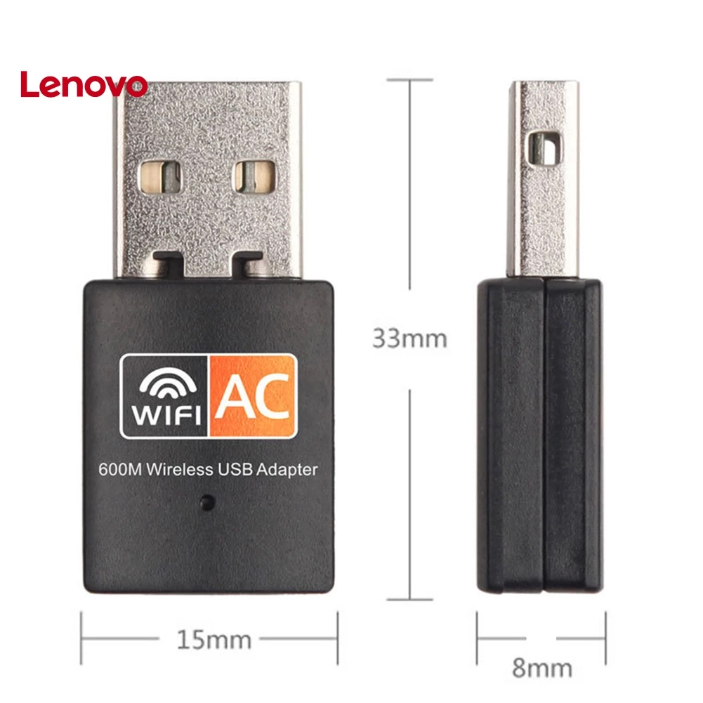 Usb Thu Sóng WiFi Băng Tần Kép 600Mbps 2.4 / 5GHz Cho PC / Laptop