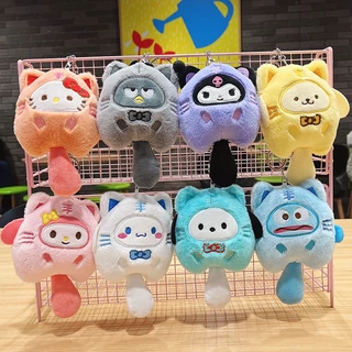 SANRIO Móc Khóa Hình Búp Bê Kuromi Nhồi Bông Dễ Thương