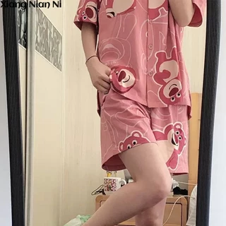 Xiang Nian Ni Bộ Đồ Ngủ Pijama In Hình Gấu Dễ Thương Cho Nữ