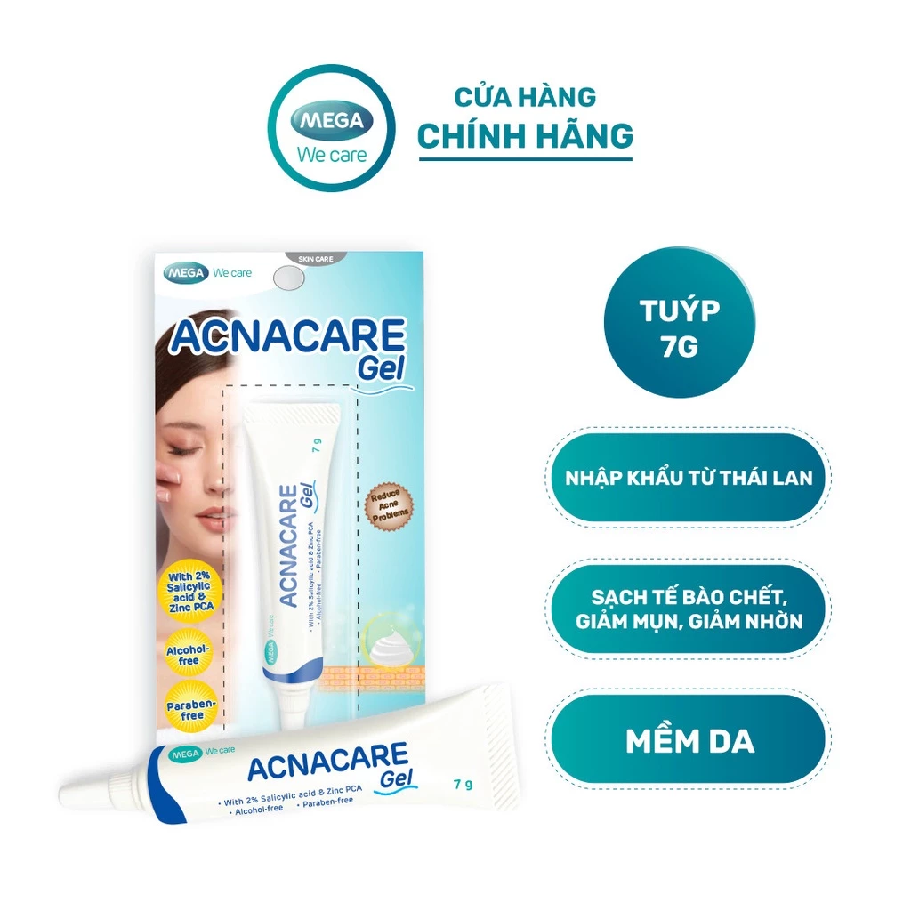 Acnacare Gel (Tuýp/7g) - Làm Sạch Tế Bào Chết, Giảm Mụn, Giảm nhờn, Làm Mềm Da - #helenngocshop