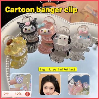 Kẹp Tóc Sanrio Kawaii Mới Kuromi Mymelody Cinnamoroll Kẹp Tóc Nhỏ Pochacco Pompompurin Quà Tặng Đèn Flash Tinh Xảo Cho Bé Gái