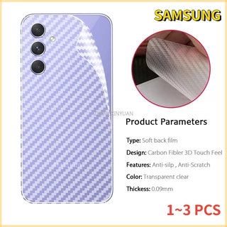 Phim mặt sau mềm bằng sợi Carbon cho Samsung Galaxy A55 A35 M15 A54 A34 A24 4G M14 5G 2023 Tấm bảo vệ màn hình mờ cho SamsungA14 LTE A14LTE Miếng dán bảo vệ chống trầy xước Phim trong suốt