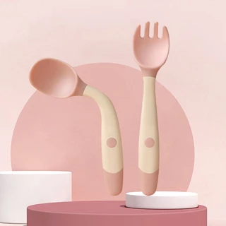 Muỗng Silicone Màu Pastel Linh Hoạt Cho Bé Sơ Sinh