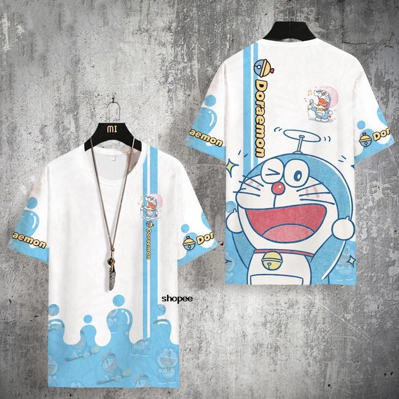 Áo Thun Tay Ngắn In Hình Doraemon Nhanh Khô Thời Trang 2023 Cho Nam