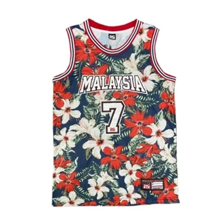 Tackle floral bóng rổ jersey