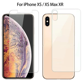 Kính Cường Lực Trước + Sau Trong Suốt Bảo Vệ Màn Hình Cho iPhone 11 Pro XS MAX X XR 7 8 Plus 5 5S SE 2020 2022 2016