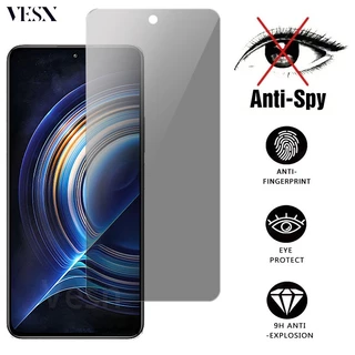 Kính cường lực chống nhìn trộm chống vân tay cho Redmi A3 A1 A2 K70 K70E K60 K60E K50 K40 Gaming K30 K20 Pro Plus A2+ Pro+ 5G 4G 2023