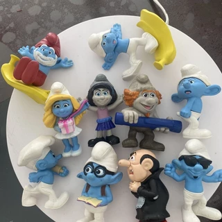 Set 10 Mô Hình Nhân Vật Phim Hoạt Hình Smurf Trang Trí