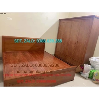 giường gỗ hương đá 1m6 1m8 2m2