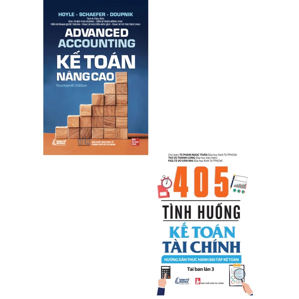Sách - Combo Kế Toán Nâng Cao + 405 Tình Huống Kế Toán Tài Chính (Bộ 2 Cuốn)