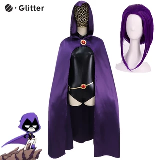 Teen Titans Raven Trang Phục Dành Cho Người Lớn Nữ DC Siêu Anh Hùng Cao Cấp Màu Đen Body Tím Áo Khoác Trang Sức Phù Hợp Với S-3XL 
