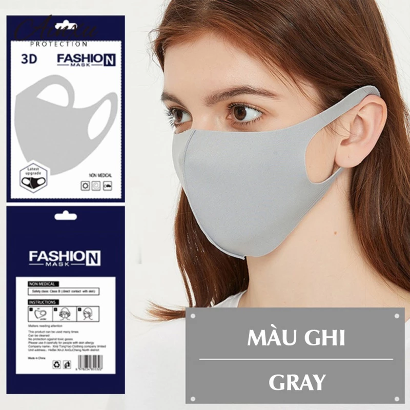 Khẩu Trang Vải 3D FASHION MASK Chống Ô Nhiễm Bụi Mịn, Chống Nắng Công Nghệ NHẬT BẢN - KHT.01