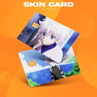 (MUA 1 TẶNG 1) Skin Card, ATM Chủ Đề Killua Zoldyck Gars | Miếng Dán Thẻ ATM, Thẻ Chung Cư Trang Trí - Chống Nước