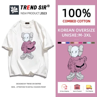 TrendSir Hàng mới áo thun mùa hè áo phông Đồ chơi trang trí🤩100% Cotton Chín màu sắc M-3XL