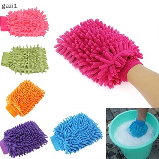 Găng Tay Rửa Xe Hơi 2 Trong 1 Bằng Sợi Microfiber Chenille Mềm Mại Không Trầy Xước