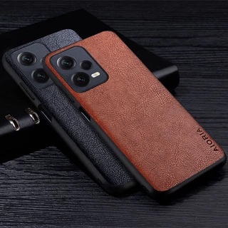 Ốp Da Sang Trọng Cho Xiaomi Redmi Note 12 Pro Plus Phong Cách Kinh Doanh Retro Họa Tiết Litchi Ốp điện thoại Cho Redmi Note 12 Pro