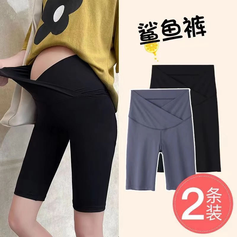 Quần Short Legging Lưng Thấp Thời Trang Mùa Hè Cho Mẹ Bầu