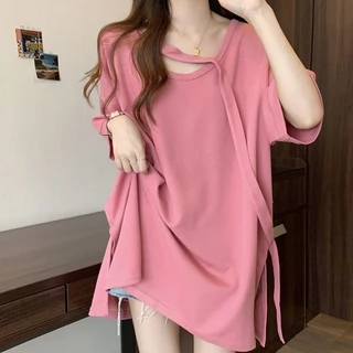 Áo Sơ Mi Dáng Rộng Plus Size Thời Trang Mùa Hè Cho Nữ