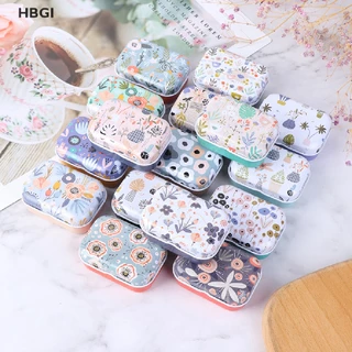 HBGI> Hoa nhỏ thiếc Đính Đồng Xu hộp lưu trữ đồ trang sức trường hợp tinplate hoa nhỏ HOT