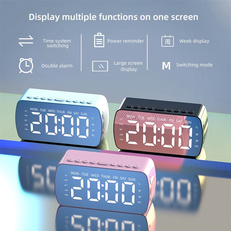 Loa Bluetooth mini không dây nghe nhạc và đóng vai trò như đèn ngủ màn gương