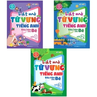 Sách Combo Lật mở từ vựng Tiếng Anh đầu tiên cho bé (3 Cuốn) - Sách tương tác