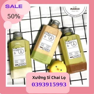 Chai Nhựa Vuông Dẹp 500ml fi30, Vuông Dẹt Đựng Trà Sữa Loại Siêu Dày. Giá Tại Xưởng