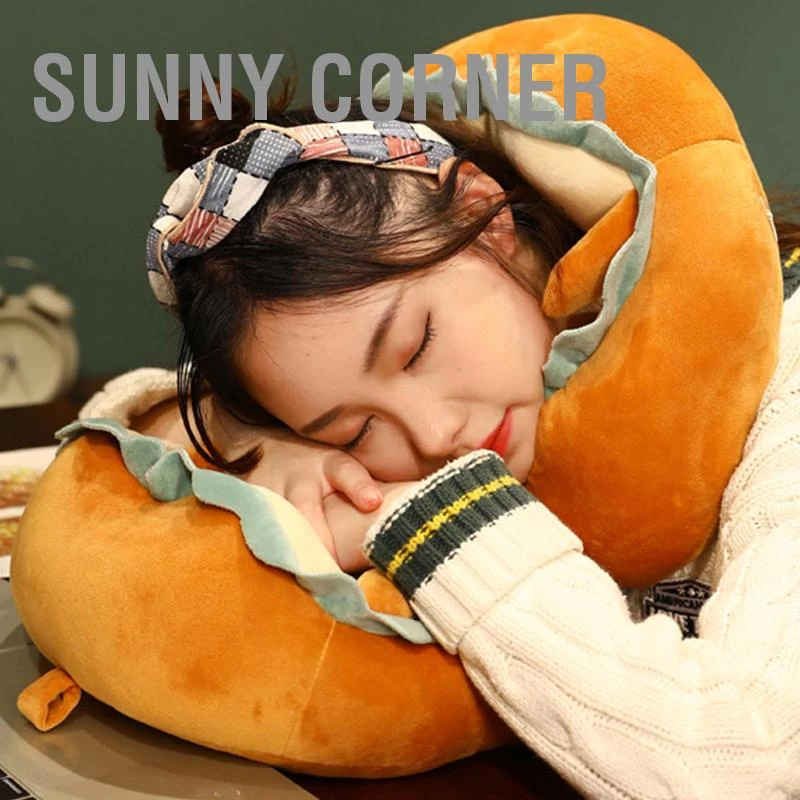 Sunny corner Có hàng sẵn Gối kê cổ hình chữ U Di động đầu dễ thương dành cho văn phòng ngủ trưa trên ô tô du lịch