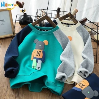 Haoerwu Áo Sweater Tay Dài Dáng Rộng Phù Hợp Với Mùa Thu Mới Cho Bé Trai