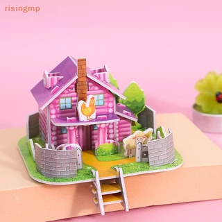 1 Bộ Thẻ Xếp Hình Ngôi Nhà 3D Ba Chiều DIY Dành Cho Trẻ Em