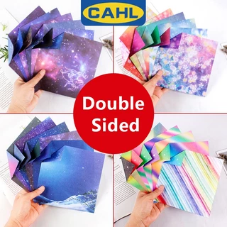 Bộ 50 Tờ Giấy Xếp Origami Hai Mặt Họa Tiết Bầu Trời Đầy Sao Vũ Trụ Galaxy Nghệ Thuật Gấp Gọn Dễ Dàng Cho Giáo Viên / Trường Học Thủ Công