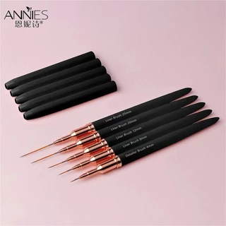 Bút vẽ móng gel ANNIES kéo sợi đầu tròn bằng kim loại cho tiệm làm móng