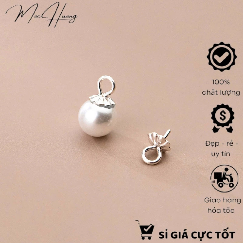 [S925] Set 2 Charm bạc móc treo gắn hạt cực xinh - TH171 MOCHUONG JEWELRY