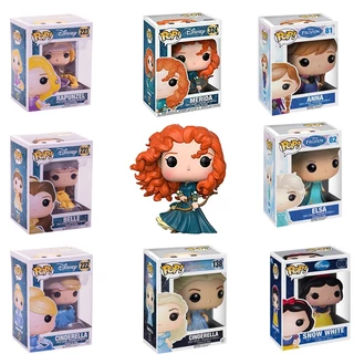 Funko POP Mô Hình Công Chúa Disney Merida 324 Belle Cinderella 89 Rapunzel 224 Ariel 223 Elsa 82 Anna 81