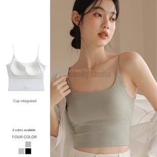 Áo Lót Sát Nách 100% Cotton Có Mút Đệm Size S-XL Thời Trang Dành Cho Nữ