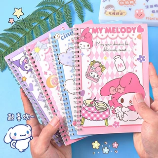 120 trang a5 phim hoạt hình sanrio coil notebook dễ thương mymelody kuromi cinnamoroll journal notebook kawaii diary sketchbook phụ kiện văn phòng quà tặng sinh nhật