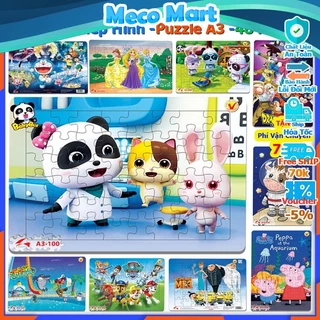 Puzzle Tranh Xếp Hình A3, 48 Mảnh Cho Bé, Tranh Ghép Hình CuTe đủ Mẫu: Động Vật, Công Chúa, Hoạt Hình, Đồ chơi MecoMart