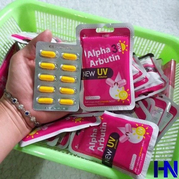 Vĩ 10 Viên Kích Trắng Alpha Arbutin 3 Plus Chống Nắng UV