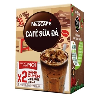 Cà phê sữa đá NesCafé 3 in 1 Hộp 240g (10 gói x 24gr)